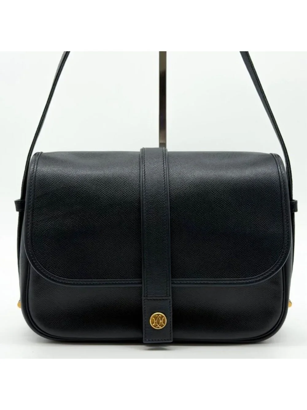 Hermes Rare Vintage Noumea Shoulder Bag Navy